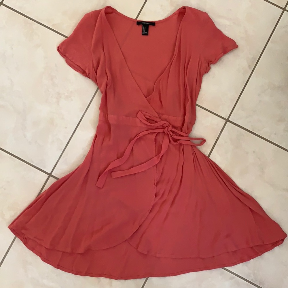 Coral F21 dress